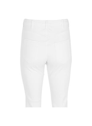 Højtaljede Amy capri jeans med super slim fit, Bright White, Packshot image number 1