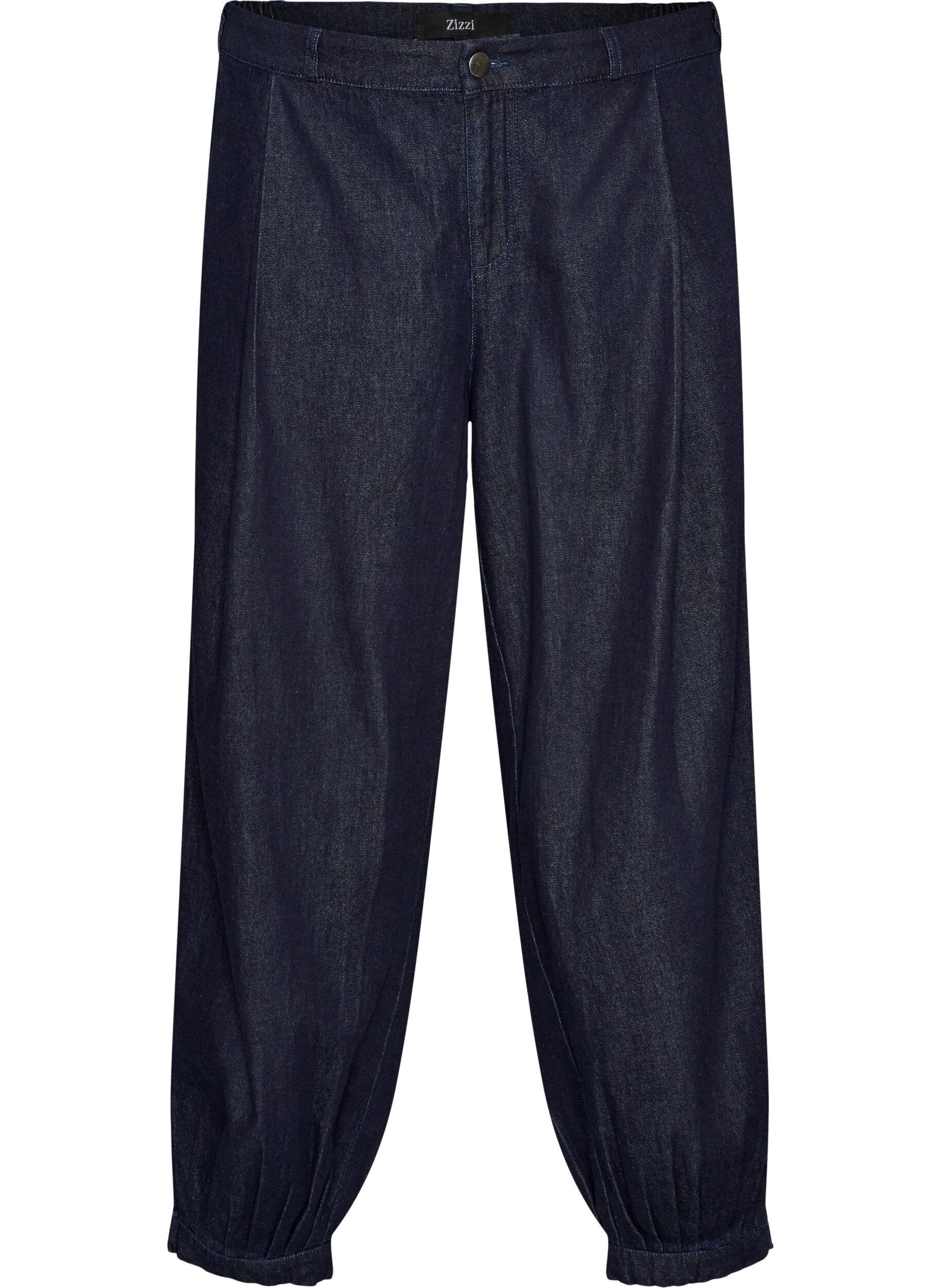 ZizziBalloon jeans med h&oslash;j talje, Bl&aring;, Packshot image number 0