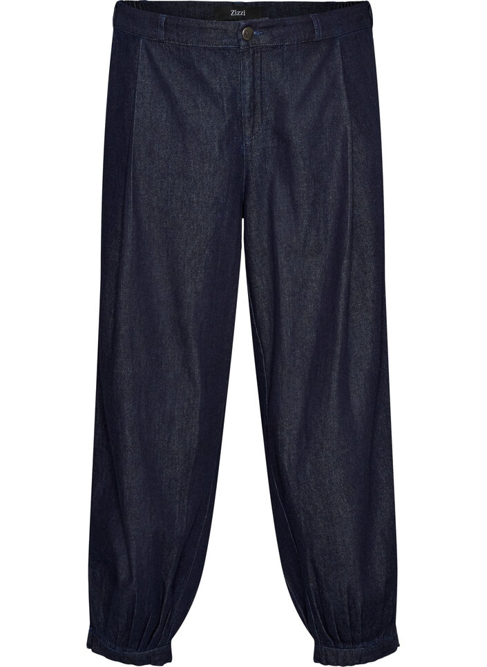 Balloon jeans med h&oslash;j talje, Bl&aring;, Packshot image number 0