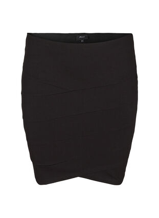 Kort tætsiddende nederdel, Black, Packshot image number 0
