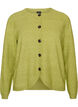Cardigan med knapper og afrundet front, Gr&oslash;n, Packshot image number 0