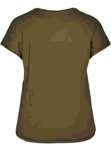 Ensfarvet trænings t-shirt, Ivy Green, Packshot image number 1
