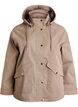Kort for&aring;rsjakke med aftagelig h&aelig;tte, Beige, Packshot image number 0