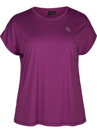 Ensfarvet trænings t-shirt, Sparkling Grape
