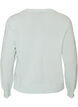 Kabelstrikket cardigan med dekorative knapper, Bl&aring;, Packshot image number 1
