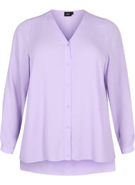 Langærmet skjorte med v-hals, Purple Rose