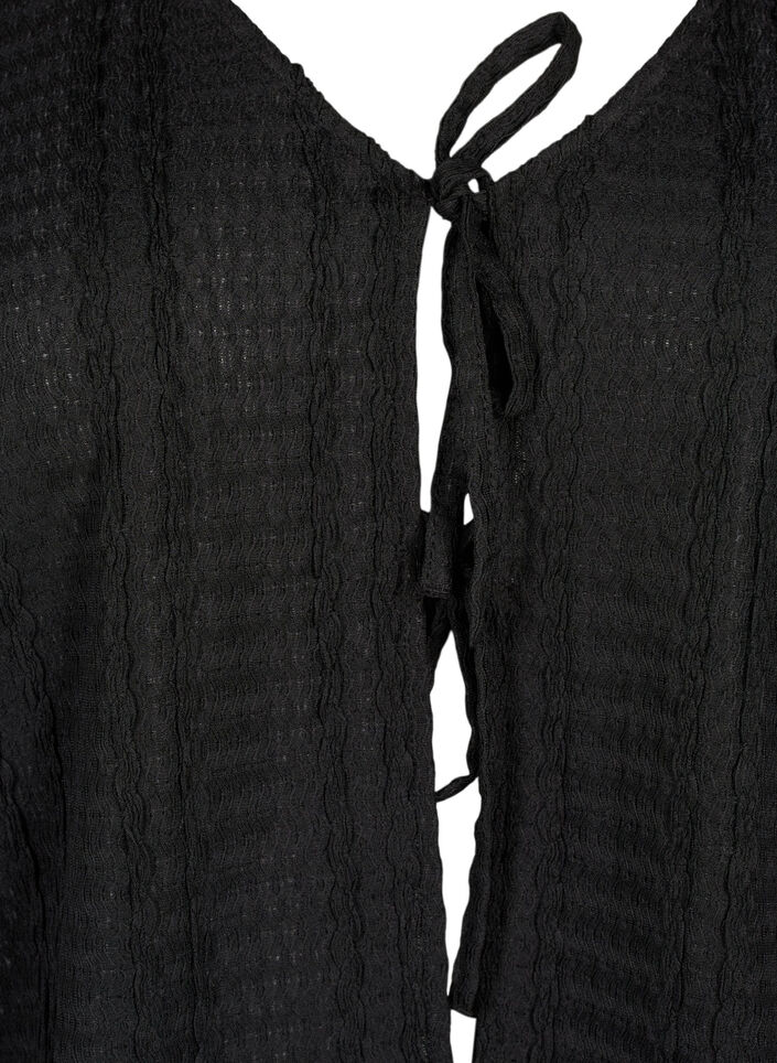 Cardigan med bindebånd, Black, Packshot image number 2