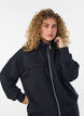 Jersey cardigan med lynl&aring;s og h&oslash;j krave, Sort, Model image number 3