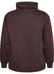 Sweatshirt med h&oslash;j krave og lommer, Brun, Packshot image number 1