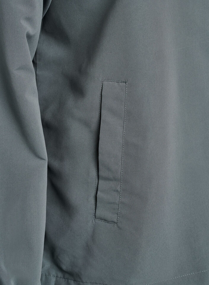 Let jakke med h&aelig;tte og lynl&aring;s, Gr&oslash;n, Packshot image number 3