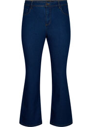 FLASH - Højtaljede jeans med bootcut, Blue denim