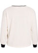 Sweatshirt i strukturjersey med frontprint, Beige, Packshot image number 1