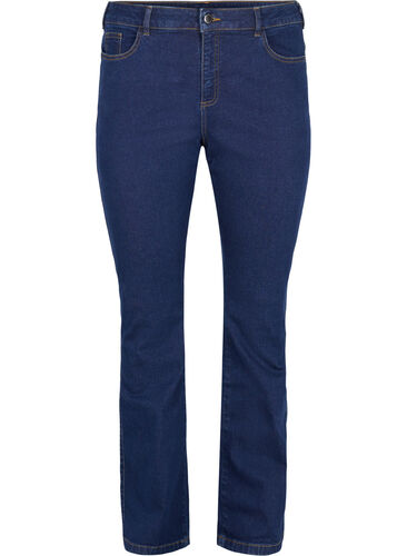 Ellen bootcut jeans med høj talje, Unwashed, Packshot image number 0