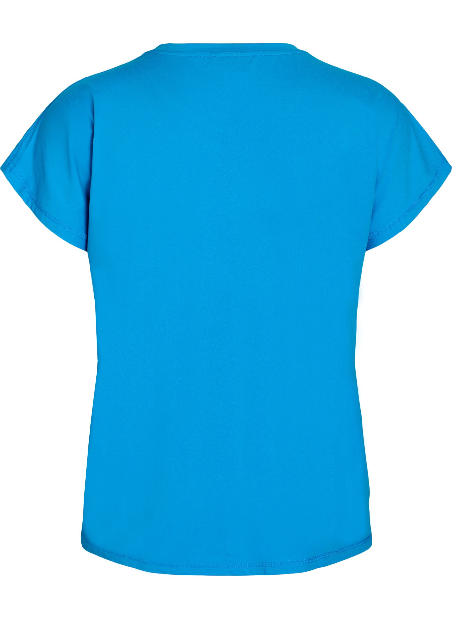ZizziEnsfarvet tr&aelig;nings t-shirt, Bl&aring;, Packshot image number 1