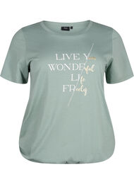 Kortærmet bomulds t-shirt med elastikkant, Chinois G. W. Live