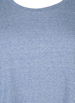 Meleret t-shirt med korte ærmer, Moonlight Blue Mel. , Packshot image number 2