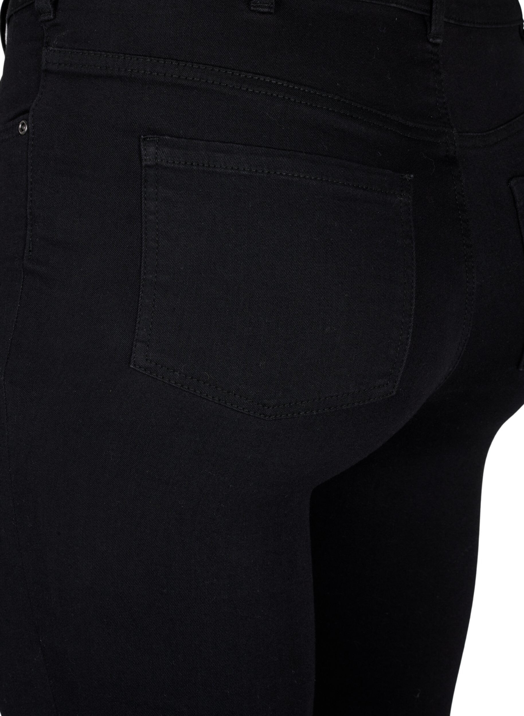 Zizzi Super slim jeans med h&oslash;j talje, Black, Packshot image number 3