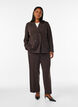 Dobbeltradet blazer med l&oslash;s pasform, Brun, Model image number 1