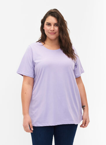 FLASH - T-shirt med rund hals, Lavender, Model image number 0