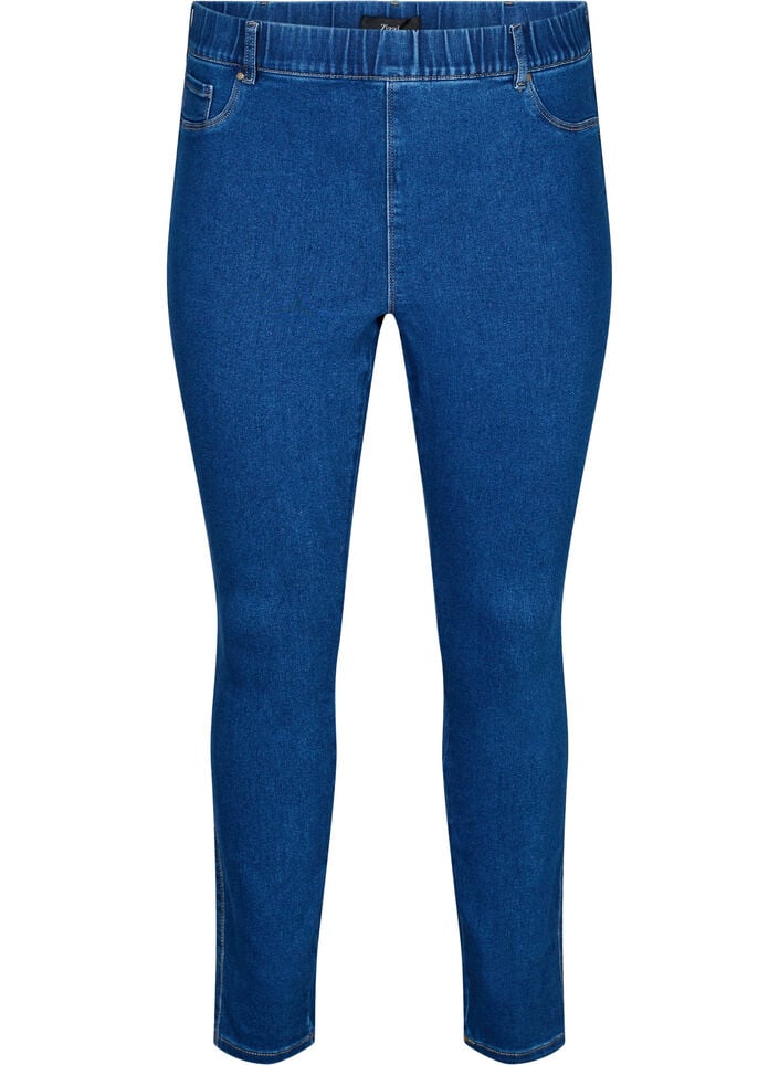 Jeggings med h&oslash;j talje, Bl&aring;, Packshot image number 0