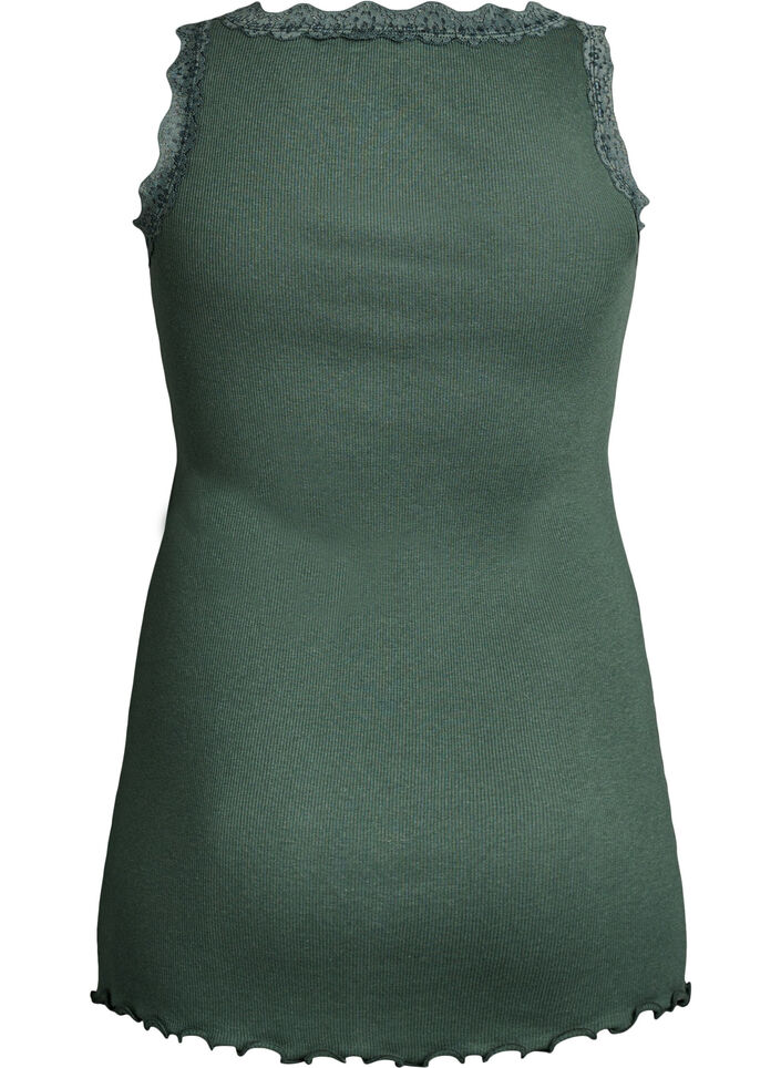 Top med blondekant, Gr&oslash;n, Packshot image number 1