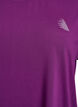 Ensfarvet tr&aelig;nings t-shirt, Lilla, Packshot image number 2