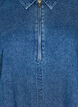 Kort denimkjole med lynl&aring;s og 3/4 &aelig;rmer, Bl&aring;, Packshot image number 2