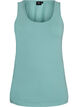 Ensfarvet basis top i bomuld, Gr&oslash;n, Packshot image number 0