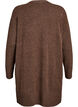 Meleret strik cardigan med lommer, Brun, Packshot image number 1