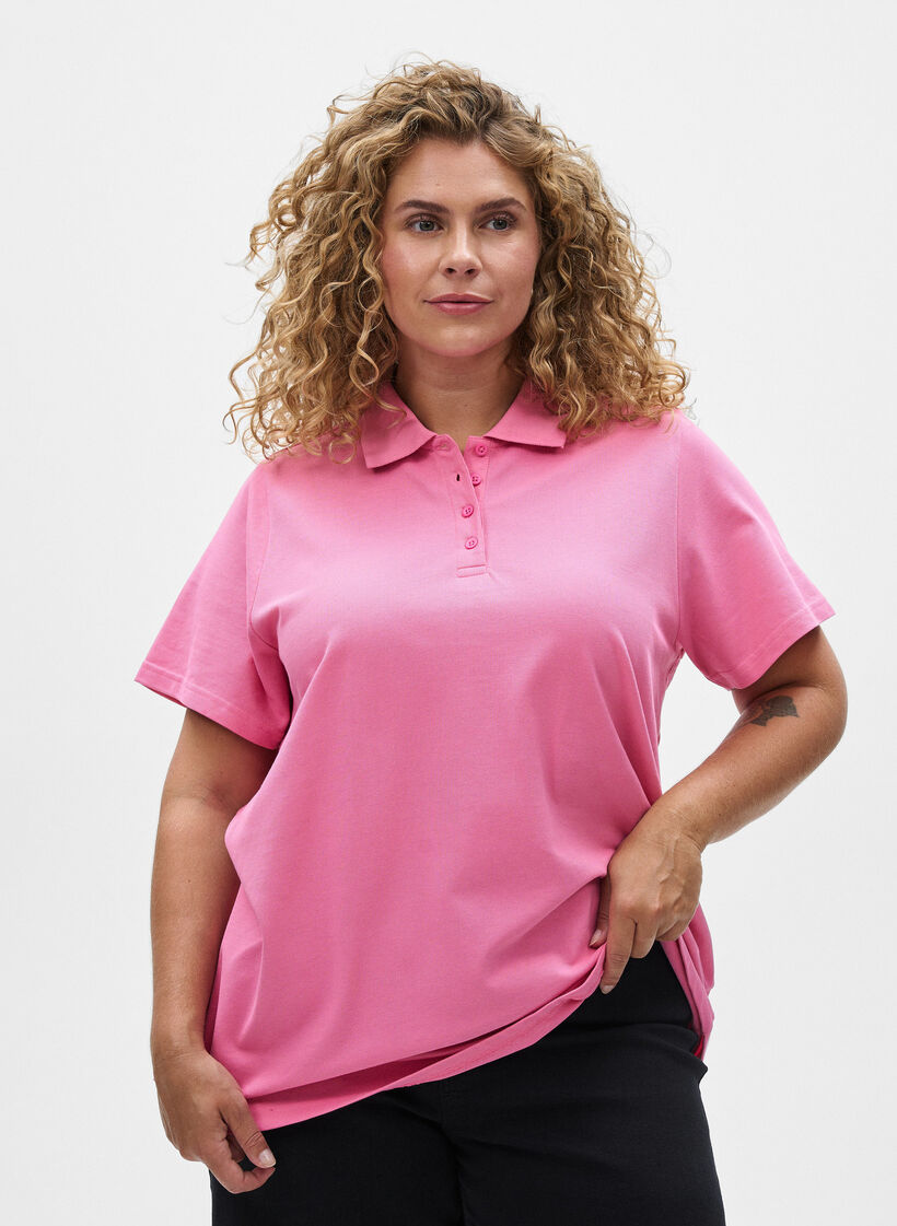 FLASH - Poloshirt med korte ærmer, Lyserød, Model image number 0