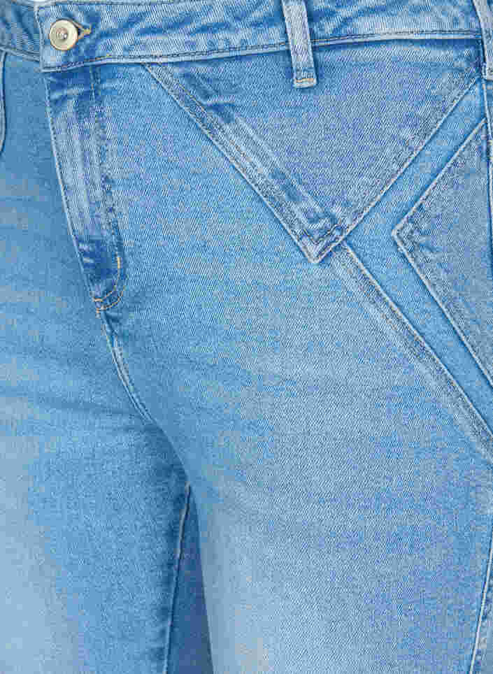 Super slim Amy jeans med markante syninger, Light blue, Packshot image number 2
