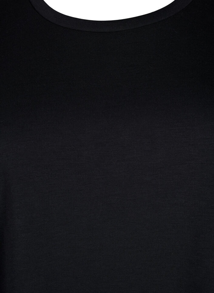 T-shirt i modalmix, Sort, Packshot image number 2