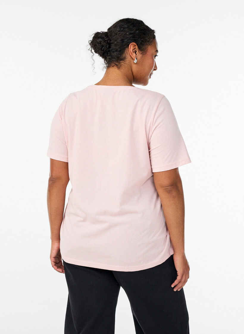 T-shirt med motiv, Lyser&oslash;d, Model image number 2