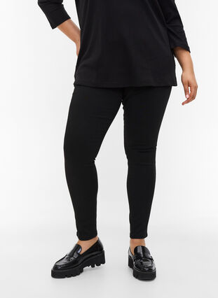 Stay black Amy jeans med høj talje, Black, Model image number 3
