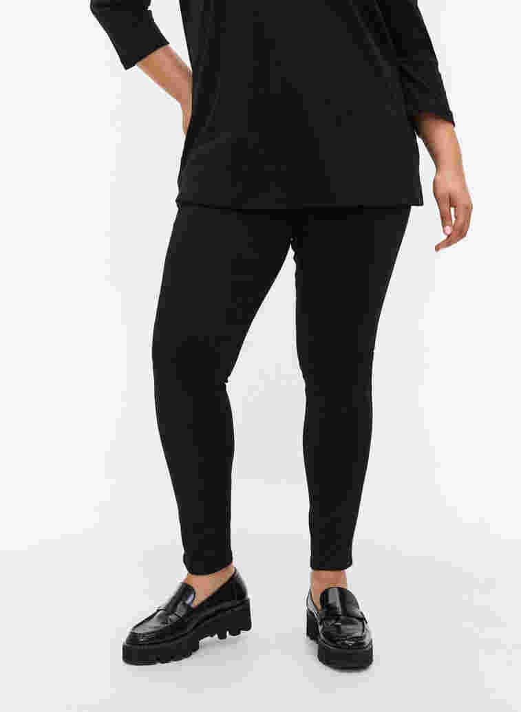 Stay black Amy jeans med høj talje, Black, Model image number 3