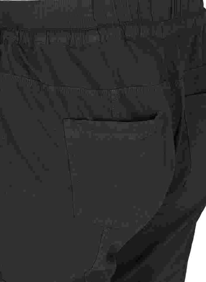 Løse bukser i bomuld, Black, Packshot image number 3