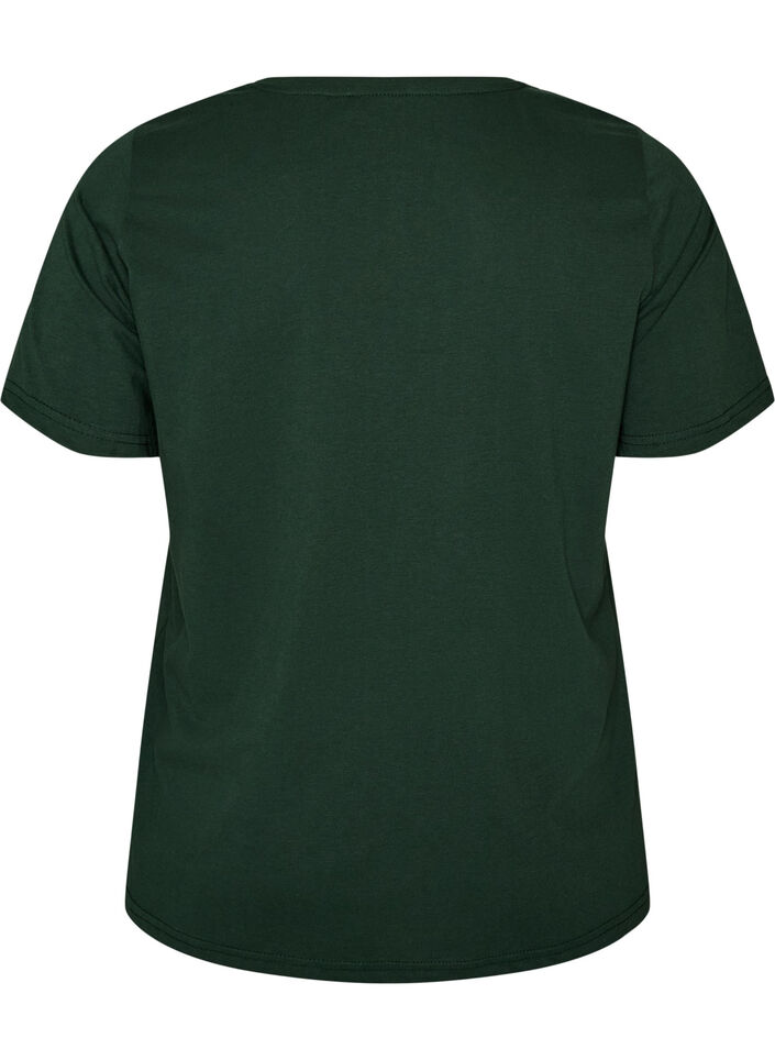 T-shirt med motiv, Gr&oslash;n, Packshot image number 1