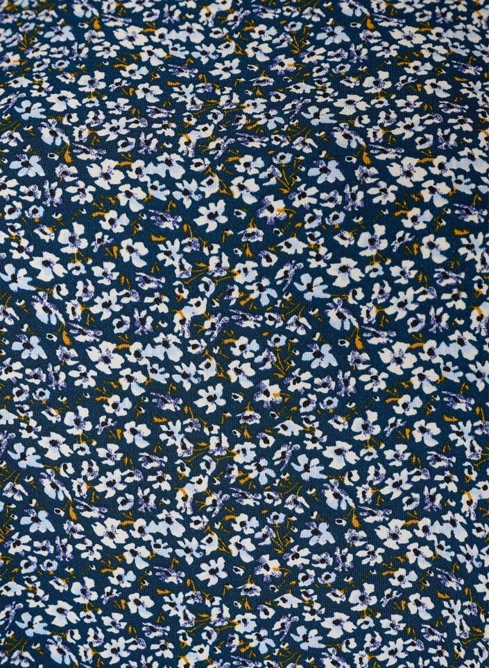 Kjole med print og korte &aelig;rmer, Bl&aring;, Packshot image number 2