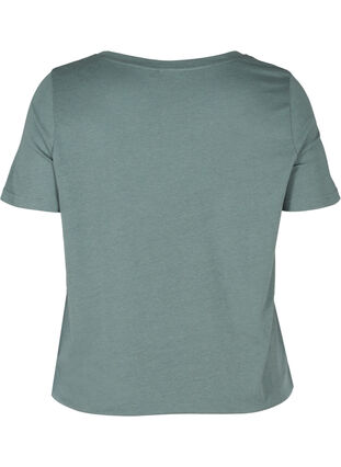 Kortærmet t-shirt med justerbar bund, Balsam Green, Packshot image number 1