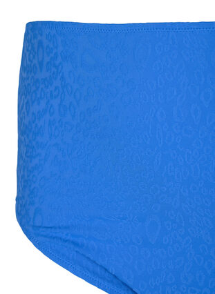 Bikini trusser med høj talje og leostruktur, Palace Blue, Packshot image number 2