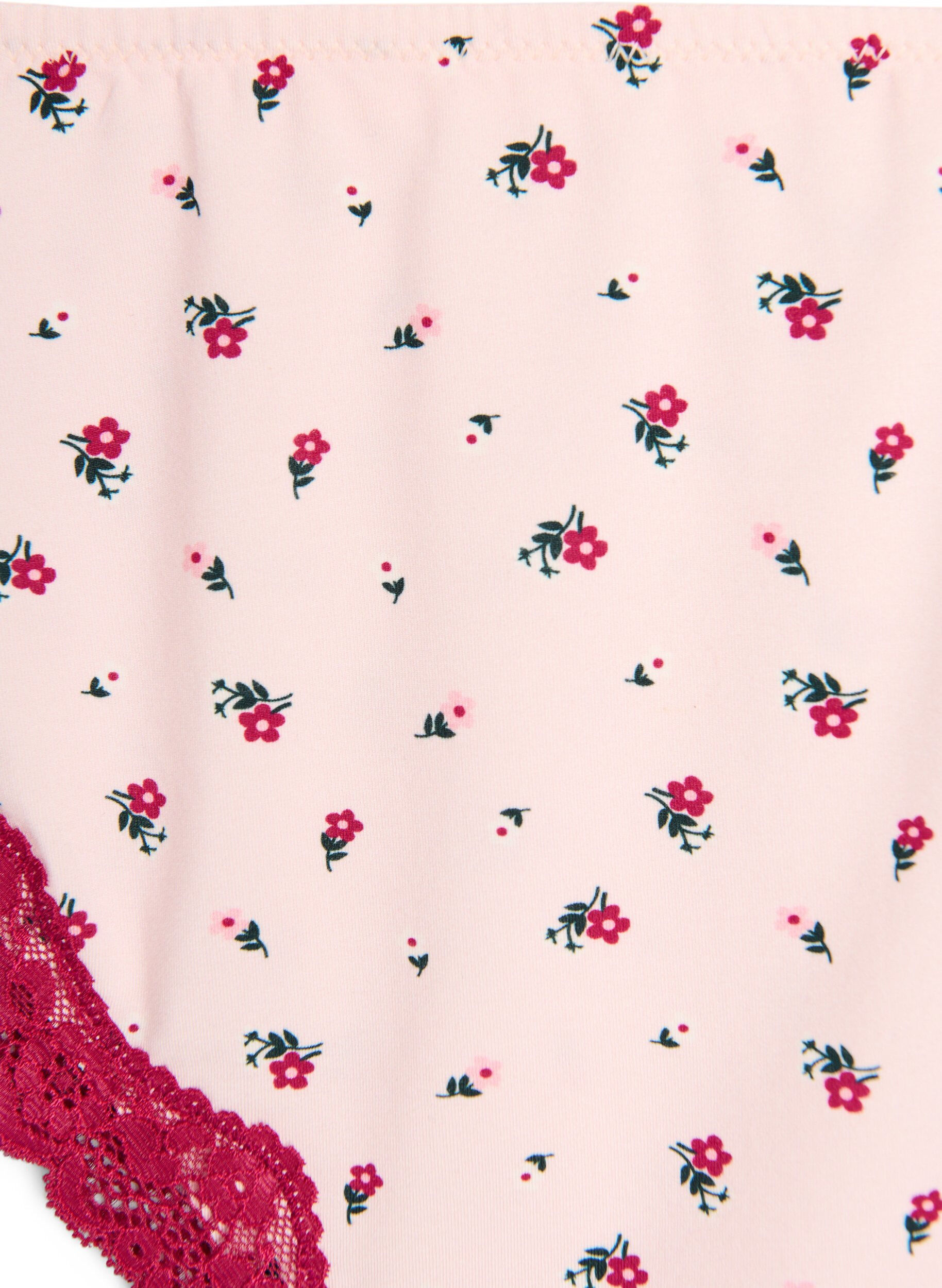 ZizziBrazilian trusse med blomsterprint og blonde, Lyser&oslash;d, Packshot image number 2