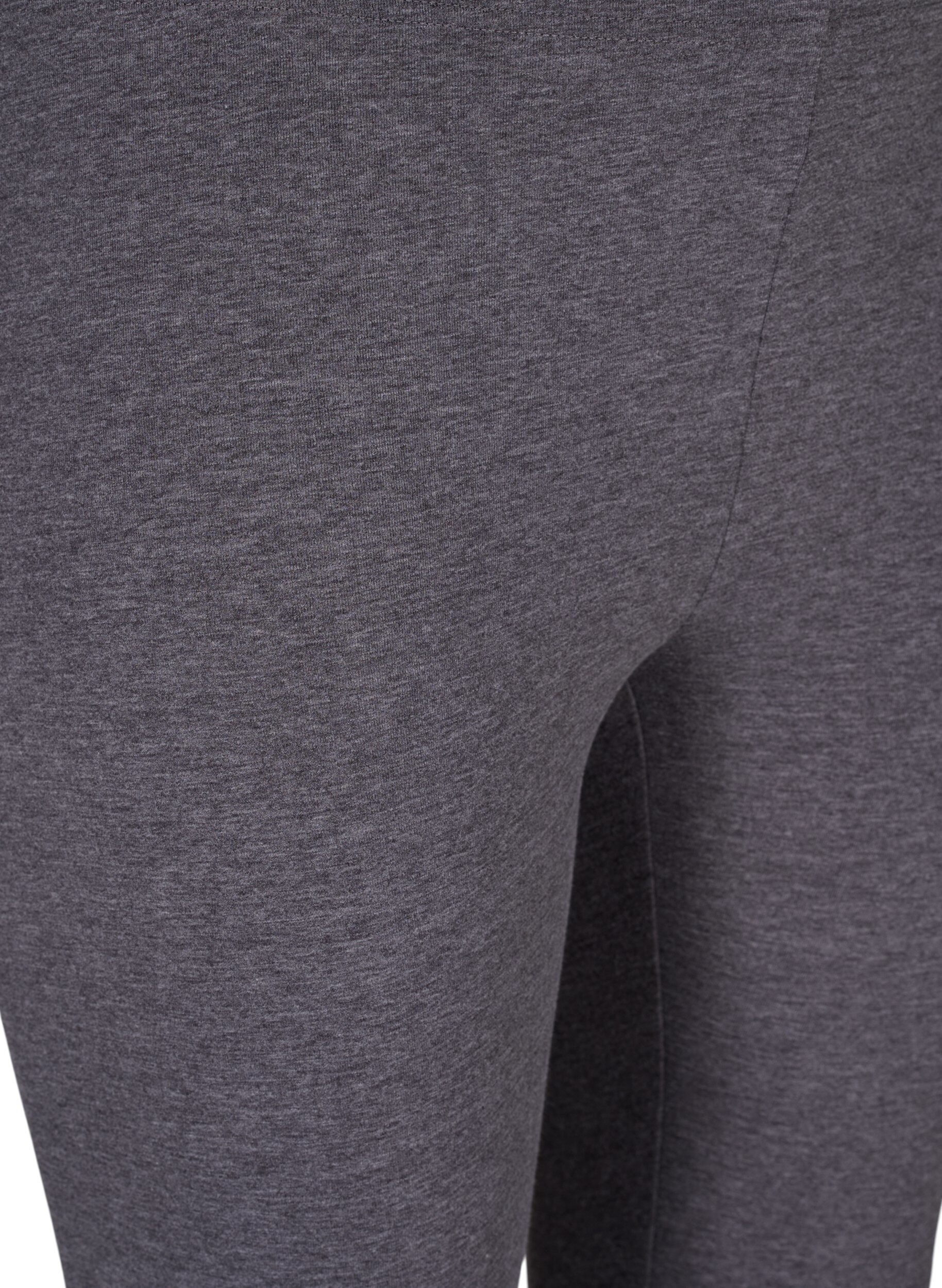 Zizzi Gr&aring;melerede leggings, Dark Grey Melange, Packshot image number 2