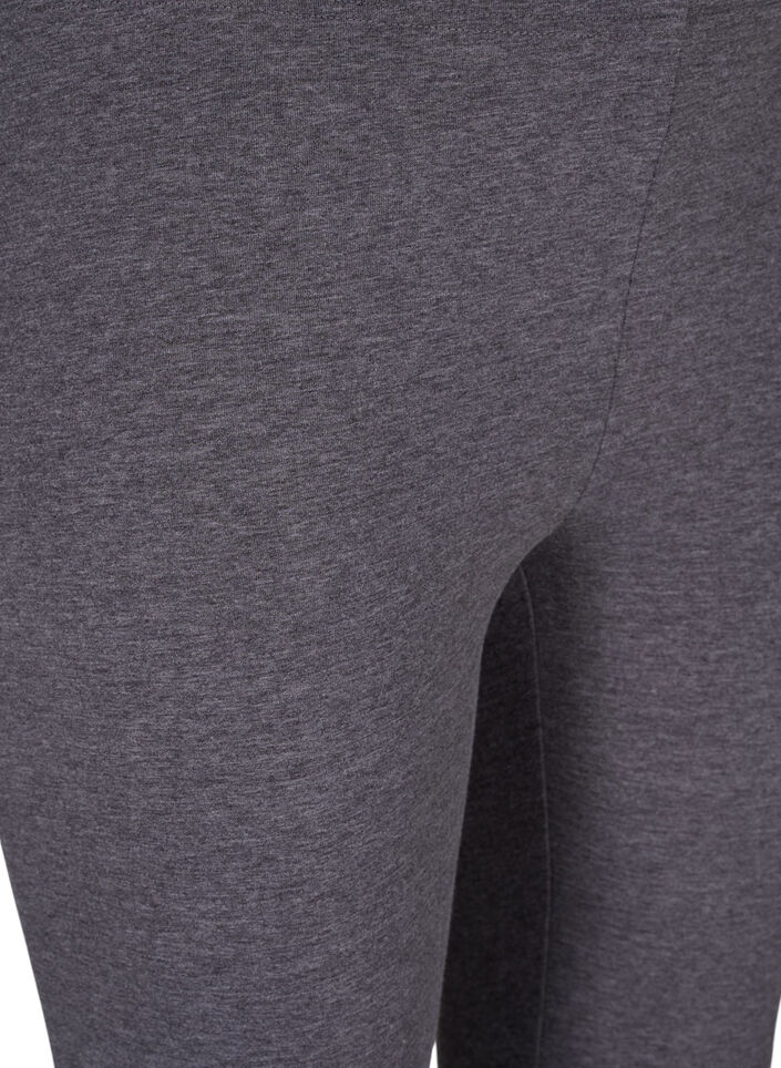 Gråmelerede leggings, Dark Grey Melange, Packshot image number 2