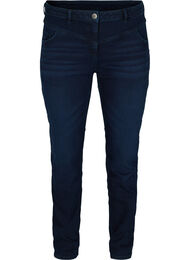 Ekstra slim Sanna jeans med regulær talje , Dark blue