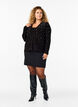 Strikcardigan med perler, Black White Pearls, Model image number 3