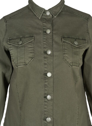 Kort jakke i bomuld, Army Green, Packshot image number 2