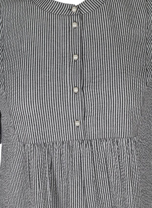 Bomulds tunika med stribet print, Black Stripe, Packshot image number 2