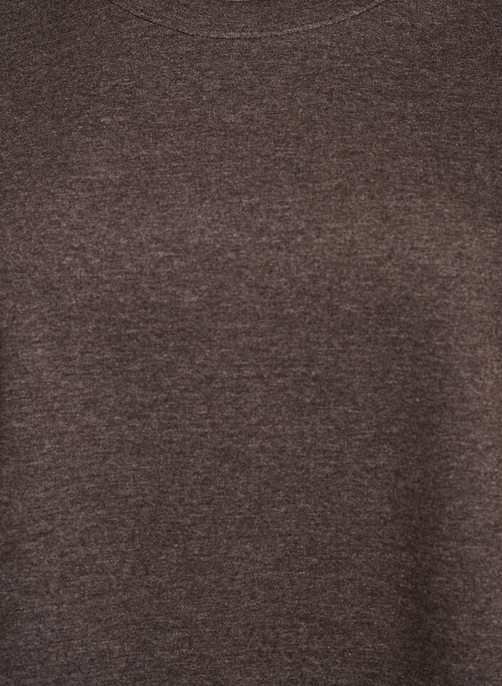 Sweatshirt med rund hals , Brun, Packshot image number 2