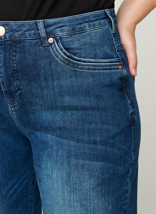 Regular Gemma jeans med høj talje, Blue denim, Model image number 1