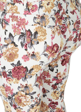 Super slim Amy jeans med blomsterprint, White Flower AOP, Packshot image number 3